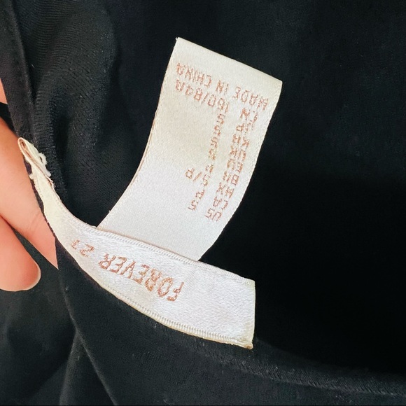 Forever 21 Black Embroidered Red Roses Criss Cross Back Bodysuit - Picture 12 of 12